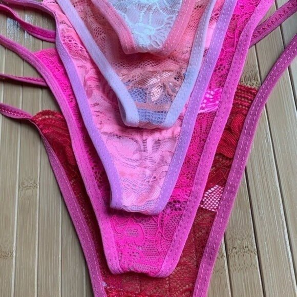 NEW Women’s 5 Pair Lace G-String Thong Set S/M - Picture 4 of 7